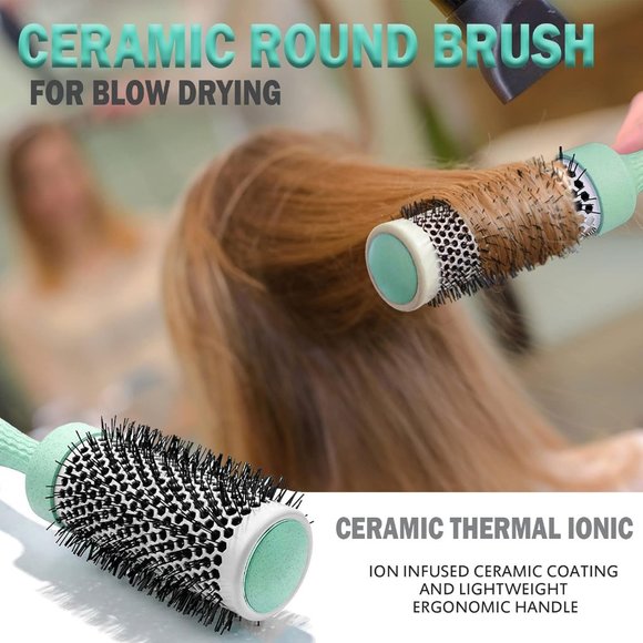 Women Fiora Naturals Hair Detangler And Round Brush and Comb Set - Picture 2 of 6